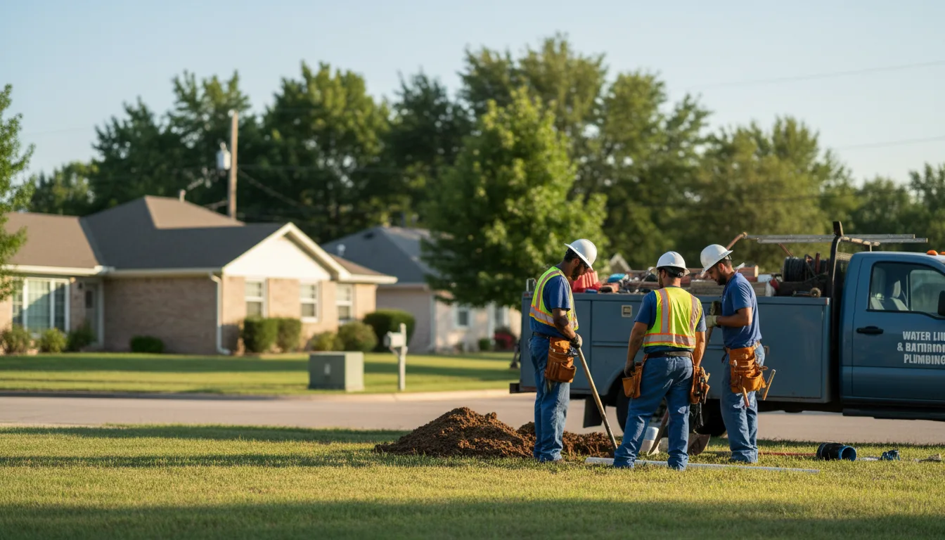 Residential water line and bathroom plumbing service in Lansing, MI